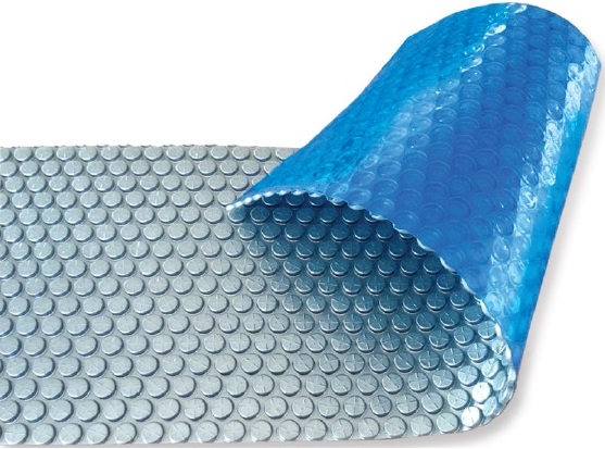 Image for Солярне покриття Aquajoy Platinum Bubbles 500 мкм, ширина 3 м (50 пог. м), сріблястий/блакитний