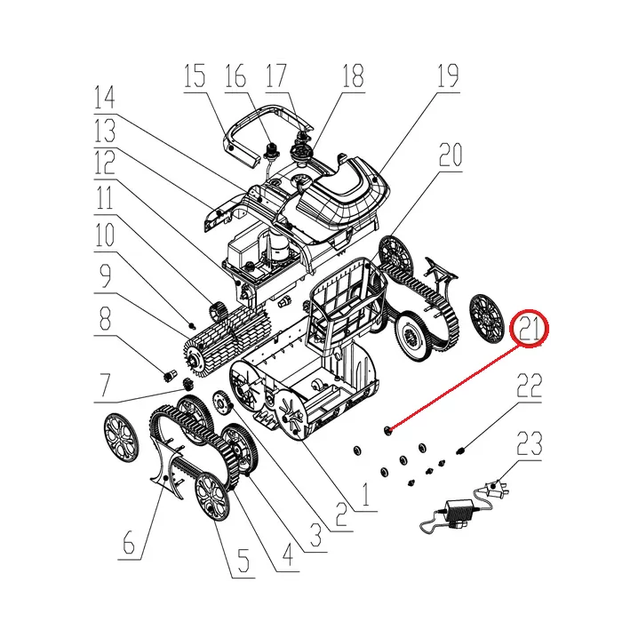 Image for Заднє гальмівне колесо до пилососа Wybotics WY200, (Bottom obstacle wheel №21)