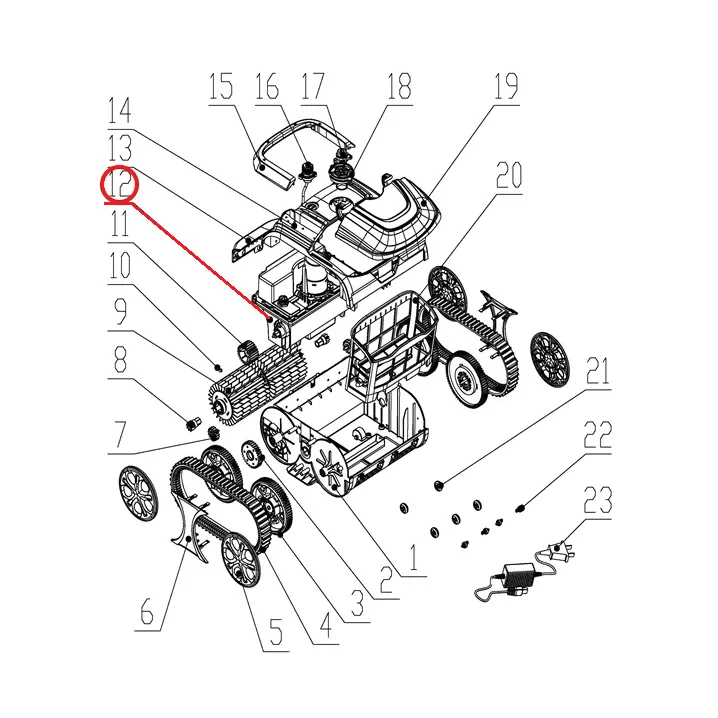 Image for Привідний механізм і акумулятор до пилососа Wybotics WY200, (Driving & battery kit №12)