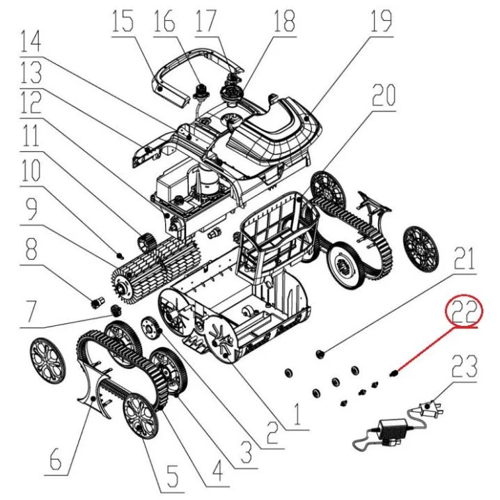 Image for Вісь переднього колеса до пилососа Wybotics WY200 (No 22 S.3172.04.035)