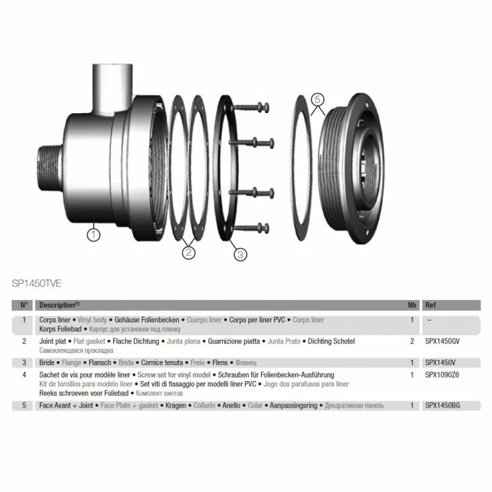 Image for Форсунка гідромасажна Hayward Turbo Jet SP1450TVE лайнер (50 мм)