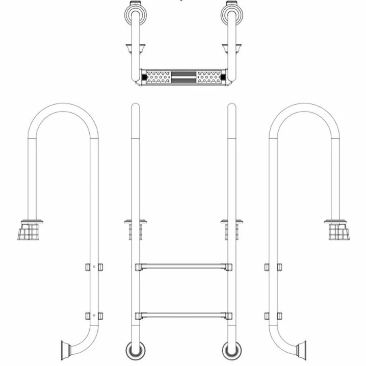 Image for Сходи для басейну Emaux Muro NMU215-SR (2 сходинки), AISI-304
