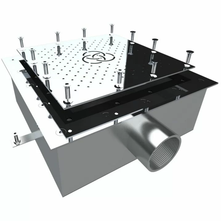 Плато аеромасажне AISI 304, (400х400 мм) під лайнер 2", квадрат