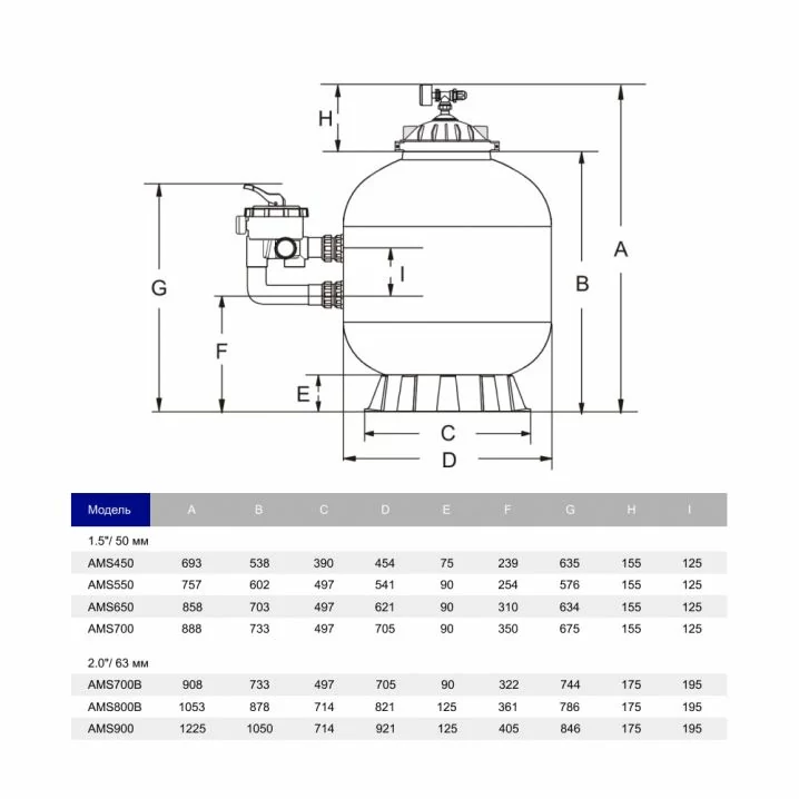 Image for Фільтр Aquaviva MSD450 (8 м3/год, D450)