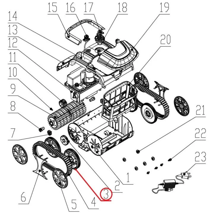 Image for Колесо до пилососа Wybotics WY200, (№3 S.WY3312Pro.024)