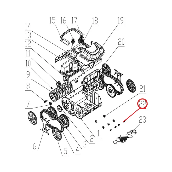Image for Переднє гальмівне колесо до пилососа Wybotics WY200, (front obstacle wheel №22)