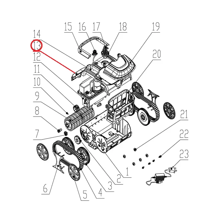 Image for Ущільнювальна коробка для сенсора до пилососа Wybotics WY200, (Sensor seal box №13/WY200)