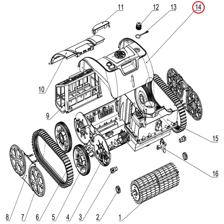 Image for Середня кришка до пилососа Aquajoy Cyclone C1 Pro (S.WY3312Pro.29.038)