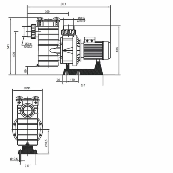 Image for Насос Hayward HCP38453E3 KAP450 T1.B IE3 (380 В, 66 м³/год, 4.5 HP)