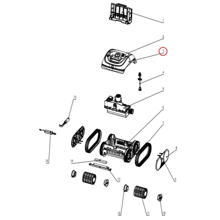 Image for Верхня кришка для робота-пилососа Wybotics C1 (B.OS7010C.04.003)
