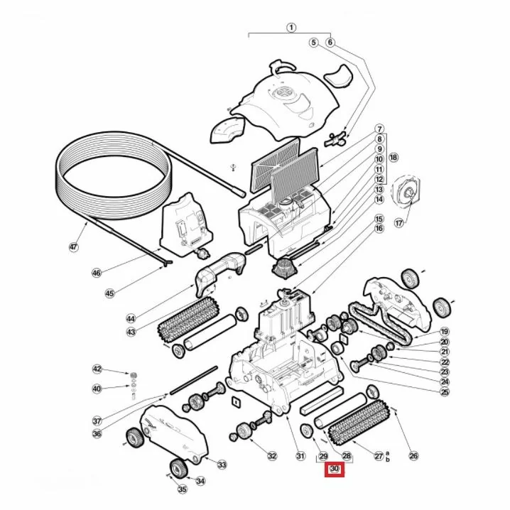Image for Валик для коліс для робота-пилососа Hayward SharkVAC / XL (RCX97410)