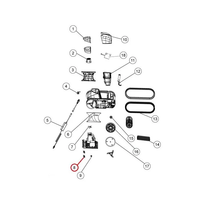 Image for Кришка бокового зливу для робота-пилососа Fairland X30-X80 (1223011000002)