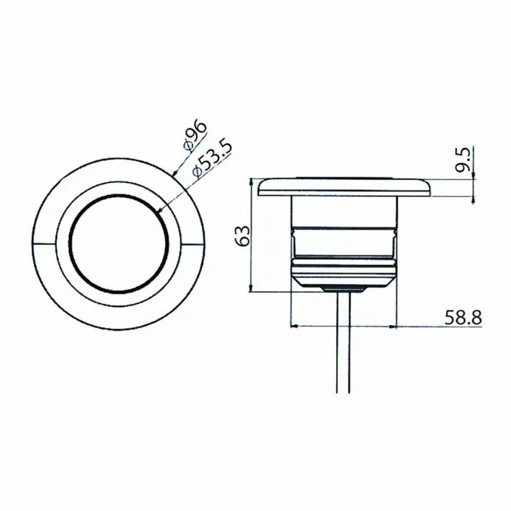 Image for Прожектор світлодіодний Aquaviva AISI 316 203 54LED 5 Вт RGB