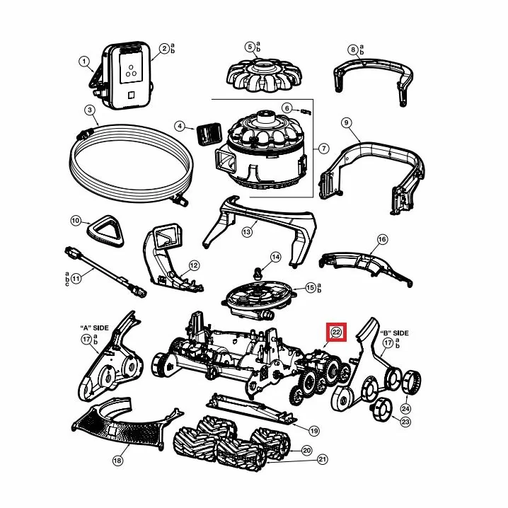 Image for Коробка передач в зборі для пилососа Hayward AquaVac 600/650 (RCX361117218)