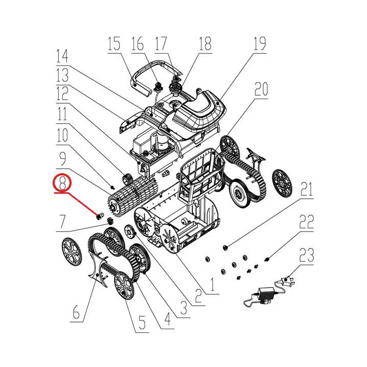 Image for Шестерня роликова до пилососа Wybotics WY200, (roller gear №8/WY200)