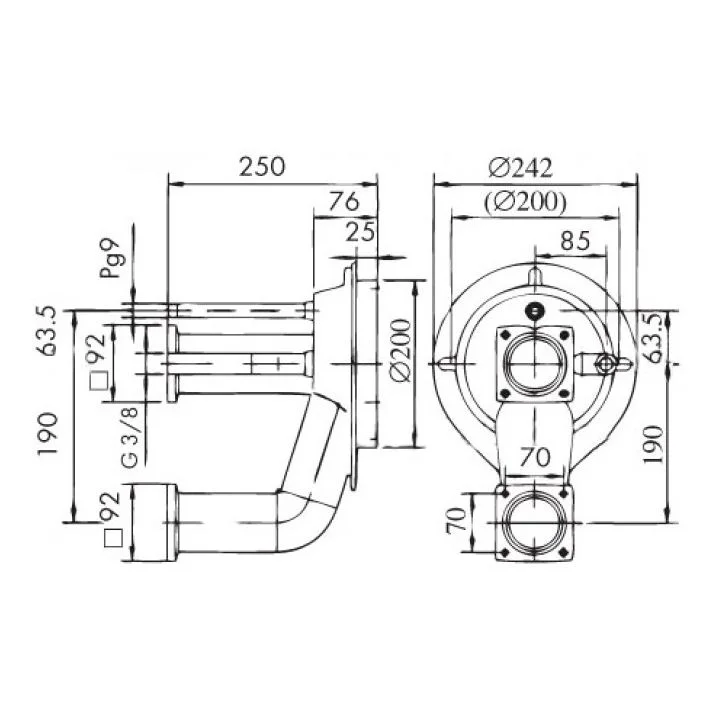Image for Закладний короб Fitstar 7611050, для Taifun-Compact, 250 мм