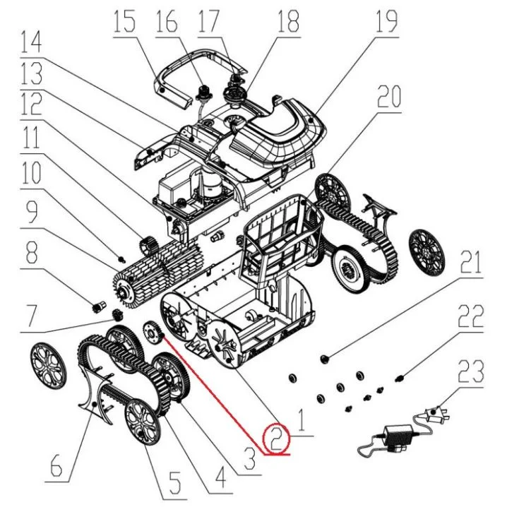 Image for Шестерня колеса до пилососа Wybotics WY200 (No 2 S.WY3312Pro.001)
