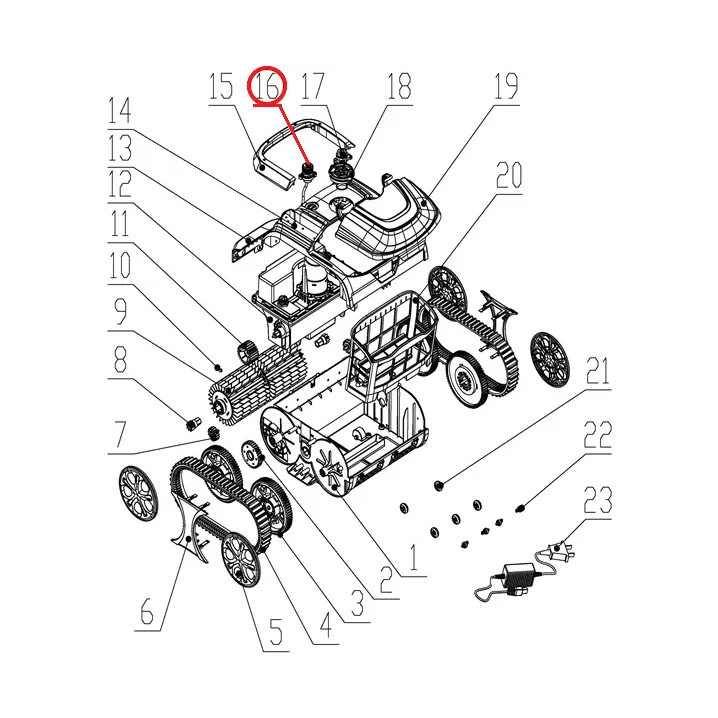 Image for Роз'єм для зарядки до пилососа Wybotics WY200, (Charging seat №16/WY200)