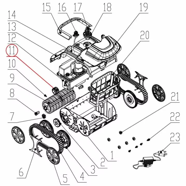 Image for Привідна шестерня до пилососа Wybotics Osprey 700, WY200, (№11 S.WY3312Pro.027)