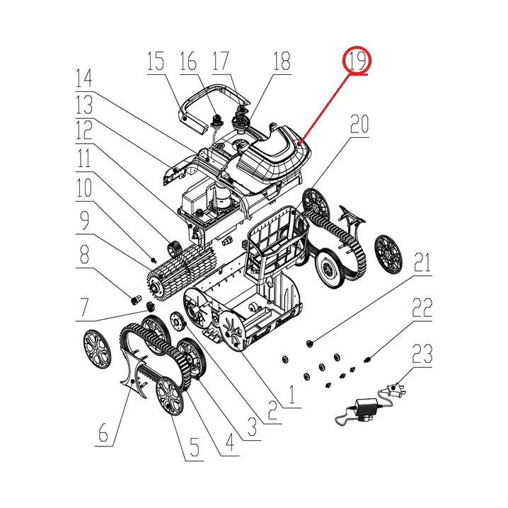Image for Верхня кришка до пилососа Wybotics WY200, (Top cover №19/WY200)