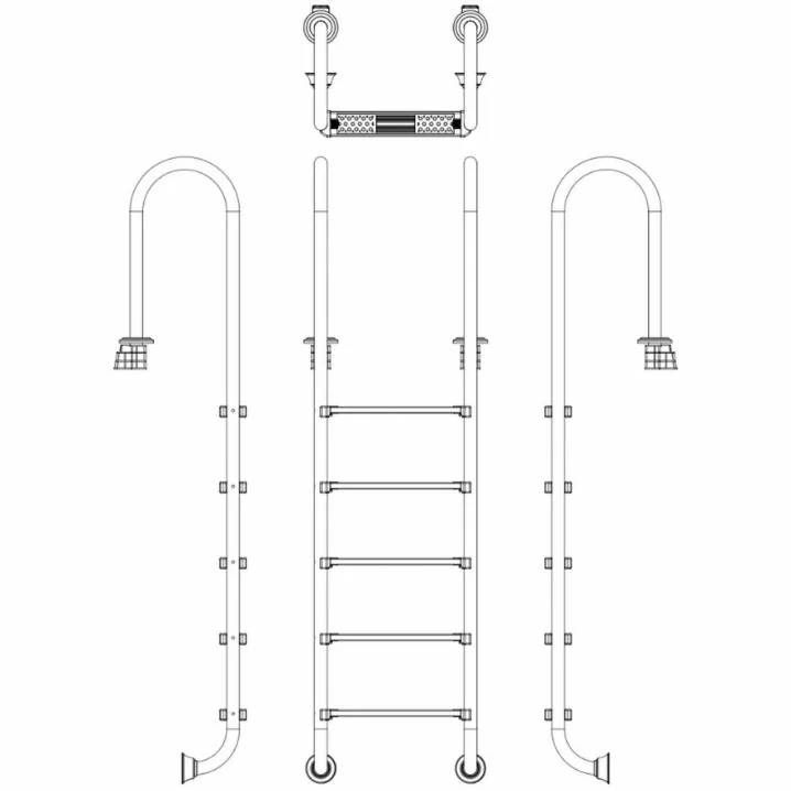 Image for Сходи для басейну Emaux Muro NMU515-SR (5 сходинок), AISI-304