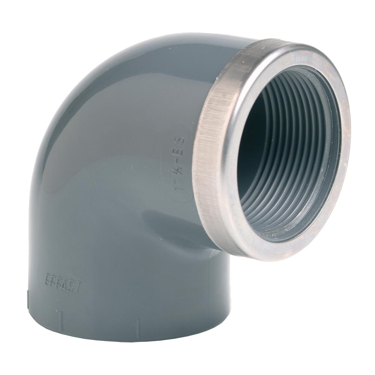 Image for Коліно ПВХ Effast RGRGOR025C 90° з металевим кільцем, d25x3/4"