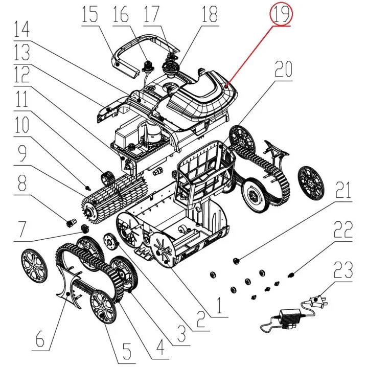 Image for Декоративна планка для верхньої кришки до пилососа Wybotics WY200, (№19 S.WYBOTS1.10.001)
