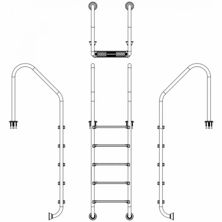 Image for Сходи для басейну Emaux Standard SLF515-SR (5 сходинок), AISI-304
